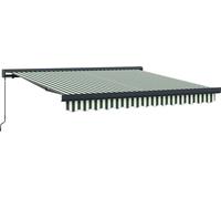 vidaXL Store coulissant vert et blanc 350 x 250 cm