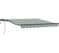 vidaXL Store coulissant vert et blanc 350 x 250 cm