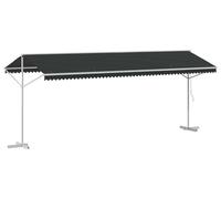 vidaXL, store de jardin, auvent indépendant, 6 x 3 mètres, polyester, anthracite