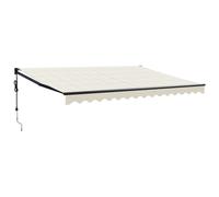 vidaXL Store électrique à manivelle Crème 4x3 m