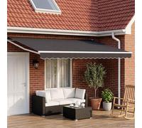 vidaXL Store électrique rétractable, anthracite, 4 x 3 m