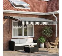 vidaXL Store électrique rétractable, anthracite et blanc, 2,5 x 2 m