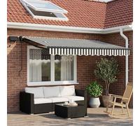 vidaXL Store électrique rétractable, anthracite et blanc, 3 x 2,5 m