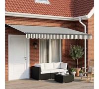 vidaXL Store électrique rétractable, anthracite et blanc, 4,5 x 3,5 m