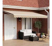vidaXL Store électrique rétractable beige 4 x 3 m