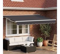 vidaXL Store électrique rétractable blanc et anthracite 2,5 x 2 m