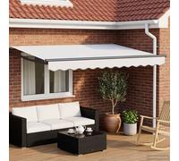 vidaXL Store électrique rétractable blanc et anthracite 3 x 2,5 m