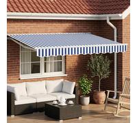 vidaXL Store électrique rétractable bleu et blanc 3,5 x 2,5 m