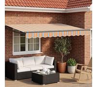 vidaXL Store électrique rétractable bleu et orange 3 x 2,5 m