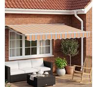 vidaXL Store rétractable électrique bleu, orange, blanc 3 x 2,5 m
