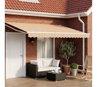 vidaXL Store électrique rétractable bleu, orange, blanc 4 x 3 m
