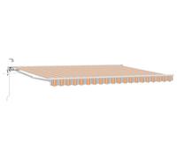 vidaXL Store électrique rétractable bleu, orange, blanc 5 x 3,5 m