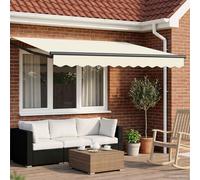 vidaXL Store électrique rétractable, couleur crème, 3 x 2,5 m