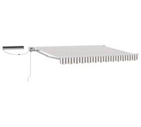 vidaXL Store électrique rétractable gris clair et blanc 3,5 x 2,5 m