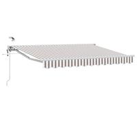 vidaXL Store électrique rétractable gris clair et blanc 4,5 × 3 m