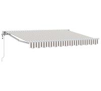 vidaXL Store électrique rétractable gris clair et blanc 4,5 × 3 m