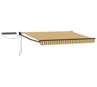 vidaXL, store électrique rétractable, jaune, gris, anthracite, 3 x 2 mètres