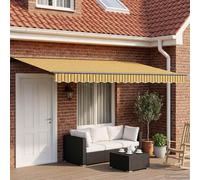 vidaXL Store électrique rétractable Jaune, Gris, Anthracite 4 × 3,5 m