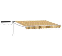 vidaXL, store électrique rétractable, jaune, gris et blanc, 3 x 2 mètres