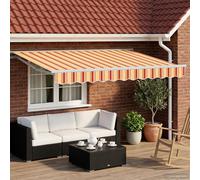 vidaXL Store électrique rétractable jaune, orange et blanc 3 x 2,5 m