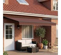 vidaXL Store électrique rétractable marron et anthracite 4 × 3,5 m