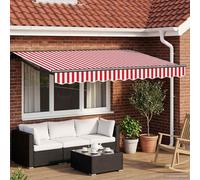 vidaXL Store rétractable électrique 3 x 2,5 m – rouge, blanc, anthracite
