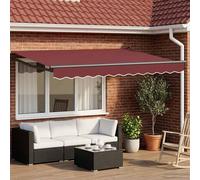 vidaXL Store électrique rétractable rouge bordeaux 3,5 x 2,5 m