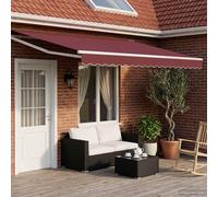 vidaXL Store électrique rétractable rouge bordeaux 4,5 × 3 m