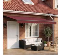 vidaXL Store électrique rétractable, rouge bordeaux et anthracite, 4 x 3 m
