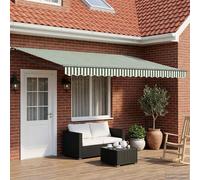 vidaXL Store électrique rétractable vert, blanc, anthracite 5 x 3 m