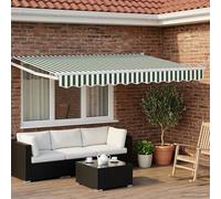 vidaXL Store électrique rétractable vert et blanc 3 x 2,5 m