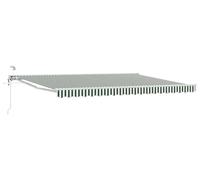 vidaXL Store électrique rétractable vert et blanc 4 × 3,5 m