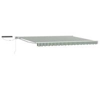 vidaXL Store électrique rétractable vert et blanc 4,5 x 3,5 m