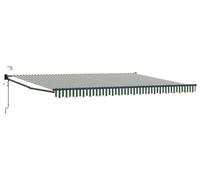 vidaXL Store électrique rétractable vert et blanc 4 x 3 m