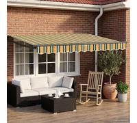vidaXL Store électrique rétractable vert, jaune, anthracite 3 x 2,5 m
