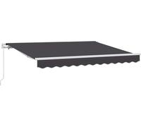 vidaXL Auvent rétractable en tissu anthracite 300 x 200 cm