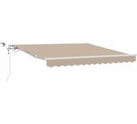 vidaXL, store enroulable beige, 350 x 250 cm, polyester