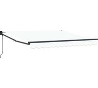 vidaXL, store enroulable blanc, 350 x 250 cm, polyester et métal