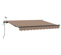 vidaXL, store enroulable, couleur taupe, 350 x 250 cm, polyester