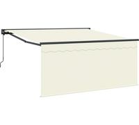 vidaXL Store rétractable Crème 350 x 250 cm Polyester et aluminium