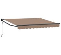 vidaXL, store enroulable de couleur taupe, 4 x 3 mètres, en polyester et en métal