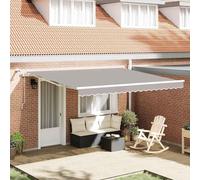 vidaXL, store enroulable gris clair, 400 x 350 cm, polyester