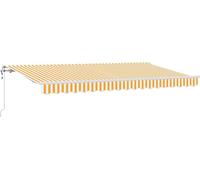 vidaXL, store enroulable jaune, 350 x 200 cm, tissu