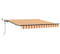 vidaXL, store enroulable jaune et orange, 350 x 250 cm, polyester