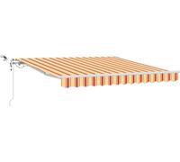 vidaXL, store enroulable jaune et orange, 350 x 250 cm, polyester