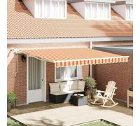 vidaXL, store enroulable jaune et orange, 400 x 300 cm, polyester