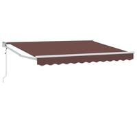 vidaXL, store enroulable marron, 3,5 x 2 mètres, polyester et métal