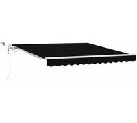 vidaXL, store enroulable, noir, 350 x 250 cm, polyester