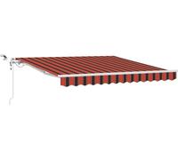 vidaXL, store enroulable orange et marron, 300 x 250 cm, polyester