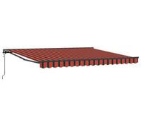 vidaXL, store enroulable orange et marron, 350 x 250 cm, polyester